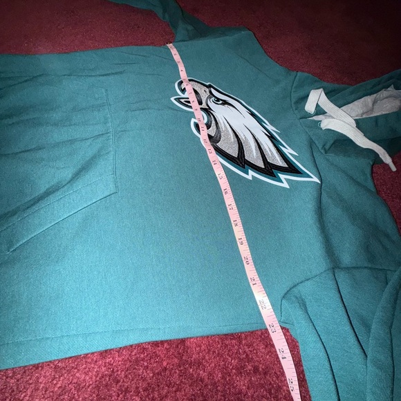 Women's Antigua Midnight Green Philadelphia Eagles Victory  Pullover Hoodie m - Picture 2 of 3